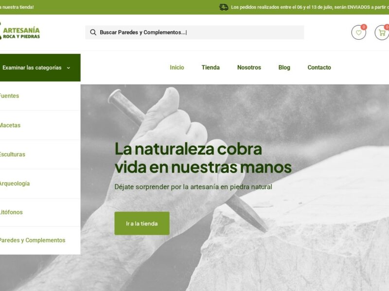 Artesanía Roca y Piedras — WordPress