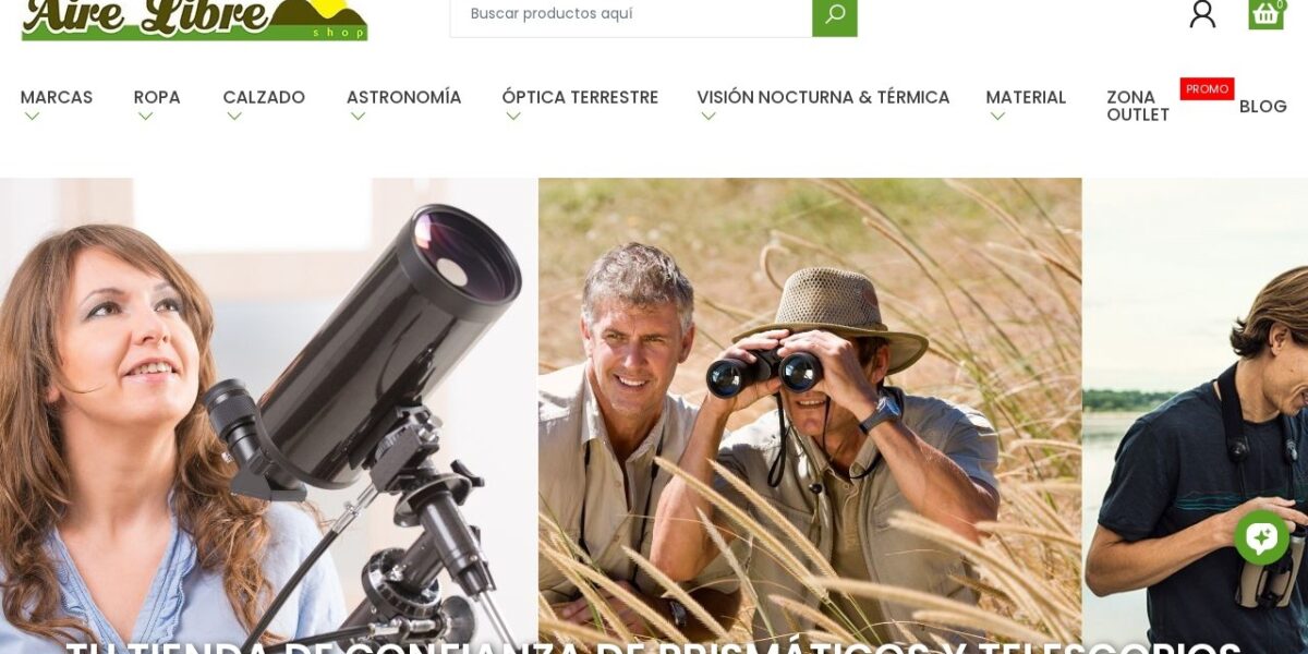 Aire Libre — Mantenimiento y theme PrestaShop — captura del proyecto