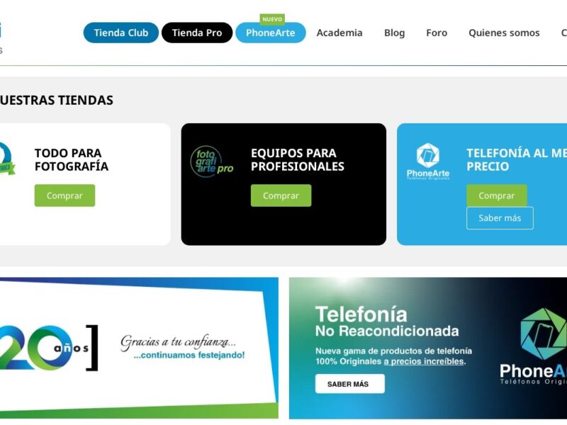 Fotografiarte — Mantenimiento PrestaShop