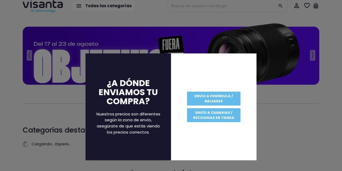 Visanta — PrestaShop — captura del proyecto