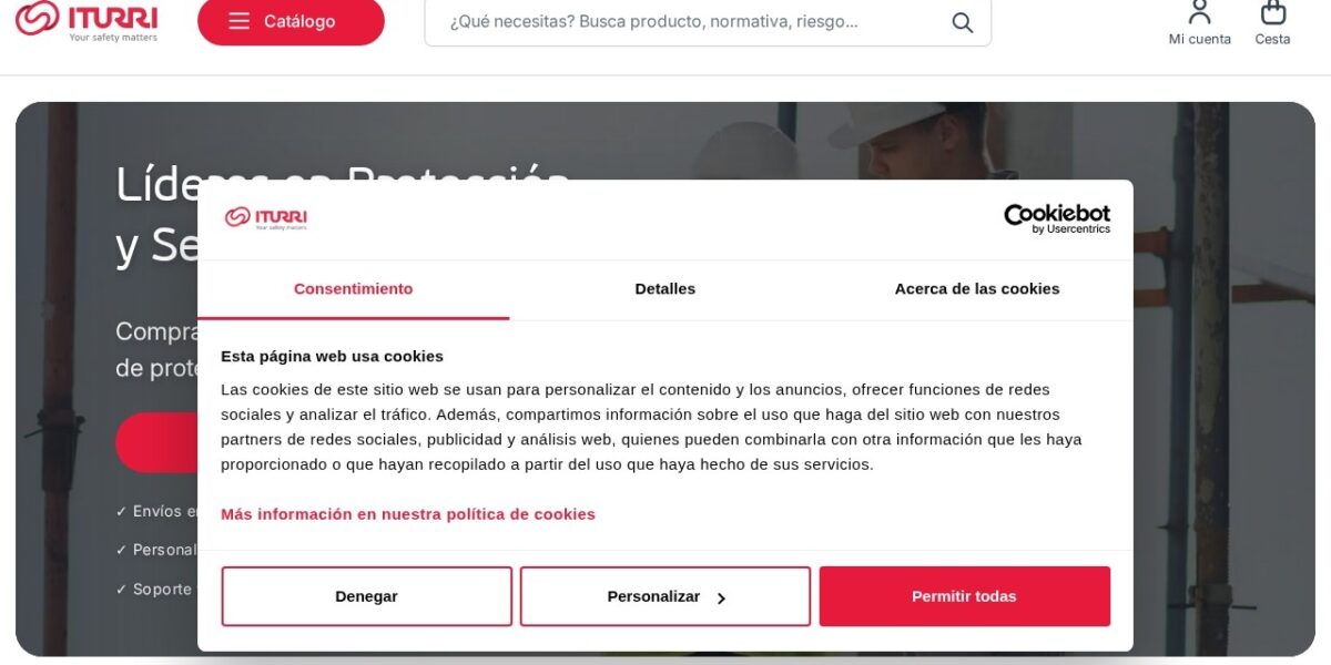 Shop ITURRI — E-commerce B2B con integración SAP — captura del proyecto