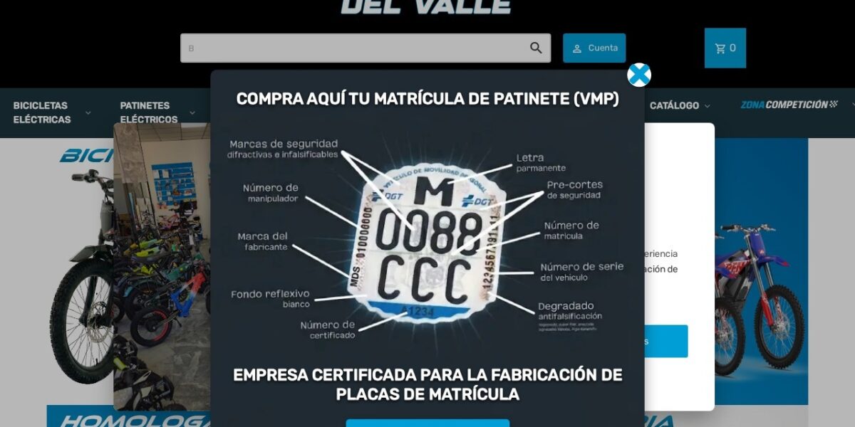 Tecnología del Valle — E-commerce movilidad eléctrica — captura del proyecto